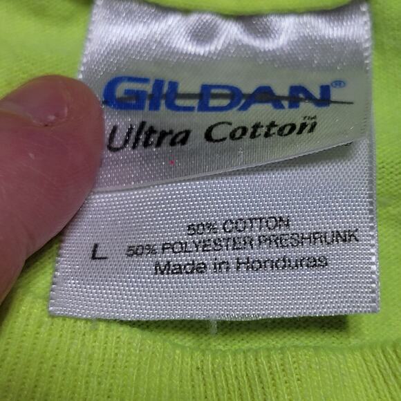 Hook Spit Fishing Gear LS Yellow Unisex Tee (Gildan) "Looking For.." - Large - Picture 4 of 6